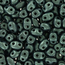 Matubo MiniDuo Perlen 4x2.5mm Metallic suede - light green